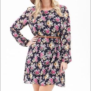 Forever 21 Plus Rose Print Dress